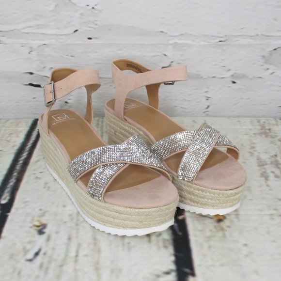 Material Girl Shoes Material Girl Brinny Bling Platform Espadrille
